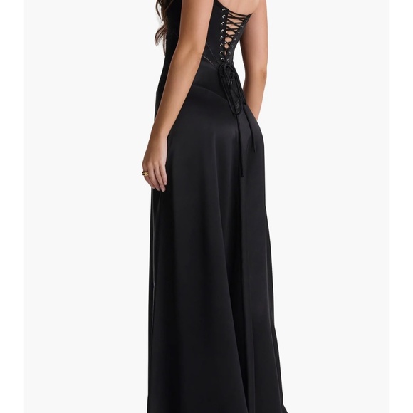 House of CB Anabella Lace Up Satin Dress - Picture 2 of 4